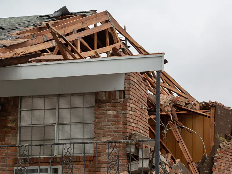 Storm damage restoration services